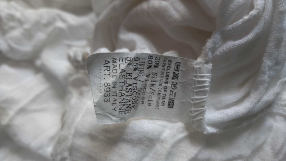 Biała bluzka z koronką Włoska