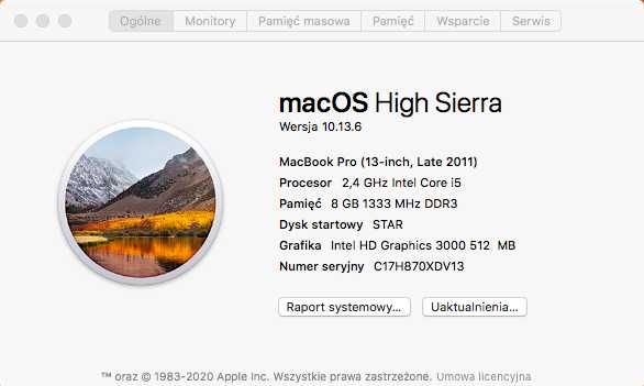 MacBook PRO 13" Late 2011
