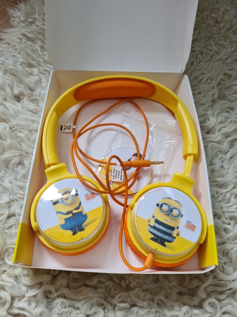 Gru Dru Minionki słuchawki nauszne limitowana edycja żółte na kablu re