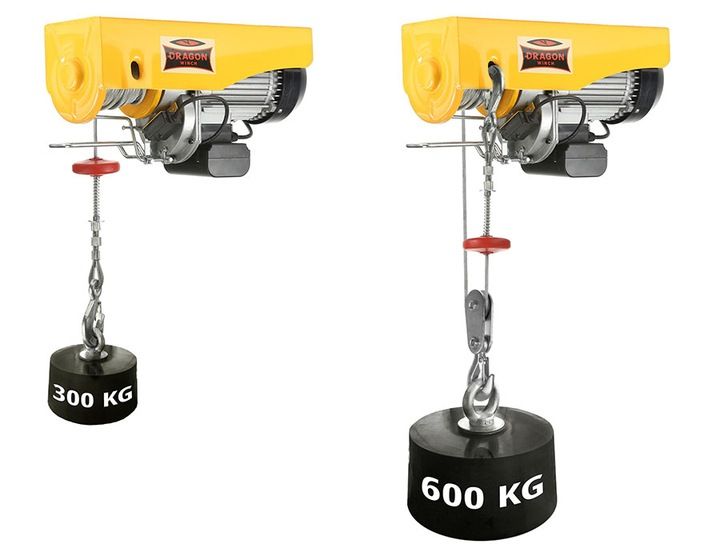 Wciągarka Elektryczna Linowa 600kg 230v Dragon Wciągarka Budowlana 0,6