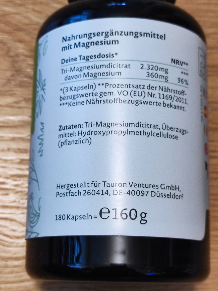 Cytrynian magnezu firmy Nature Love