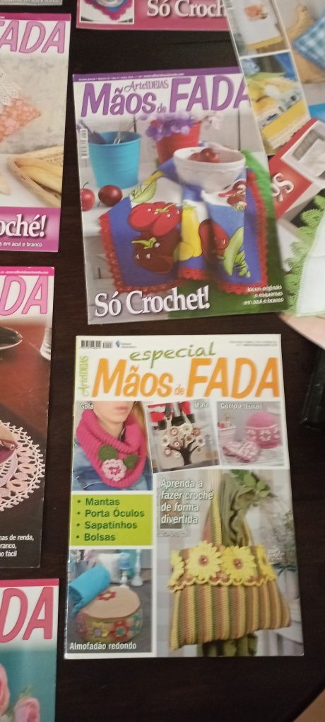 Lote de dez revistas crochê mãos de fada antigas  mãos de fada