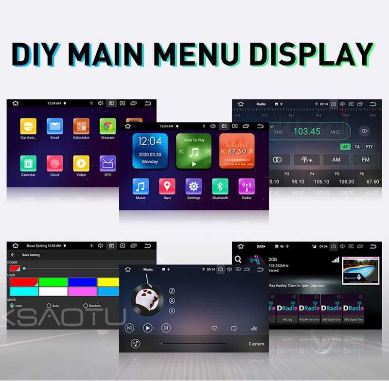 Radio FM RDS DAB+ GPS WiFi DVD USB Android CarPlay Ford Mondeo Focus
