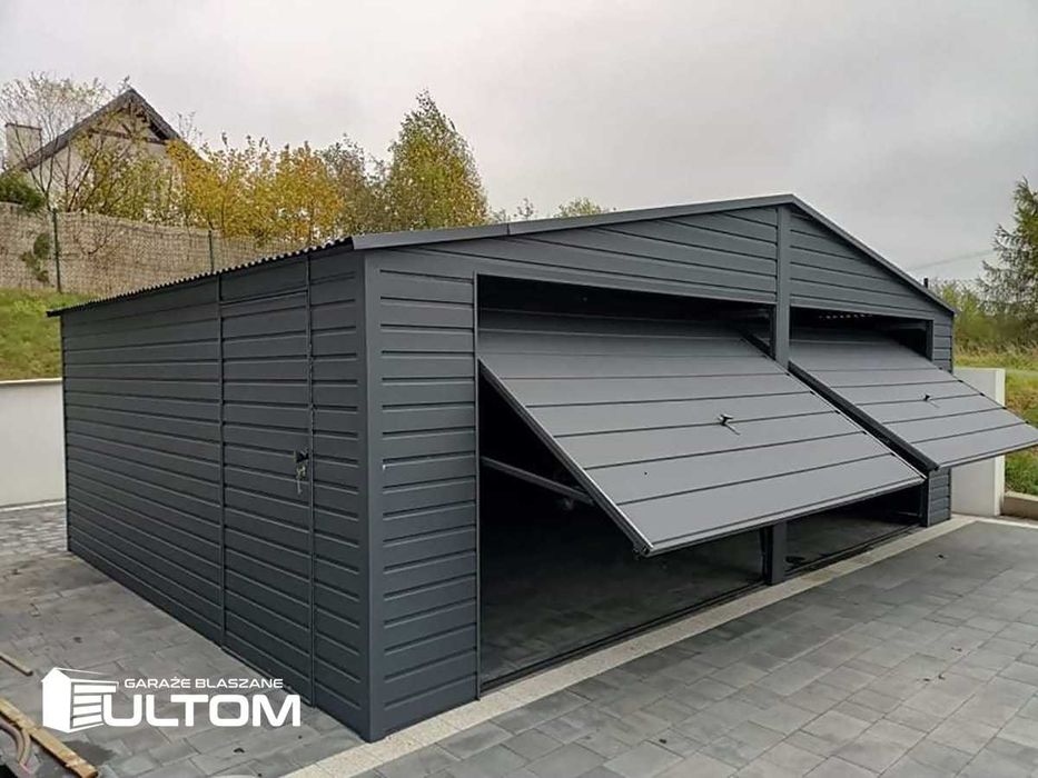 Garaż blaszany blaszak 7x5,7x6, 7x7 grafitowy antracyt premium