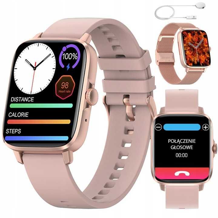 Smartwatch Zegarek Damski PL Menu GPS NFC Rozmowy
