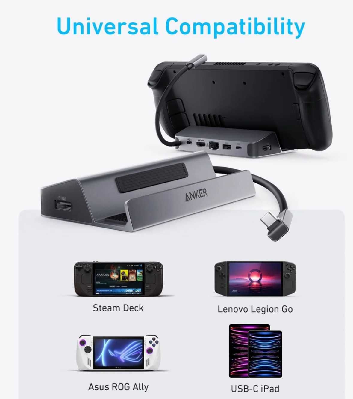 Anker USB-C Hub (6-in-1, For Handheld Game Console)