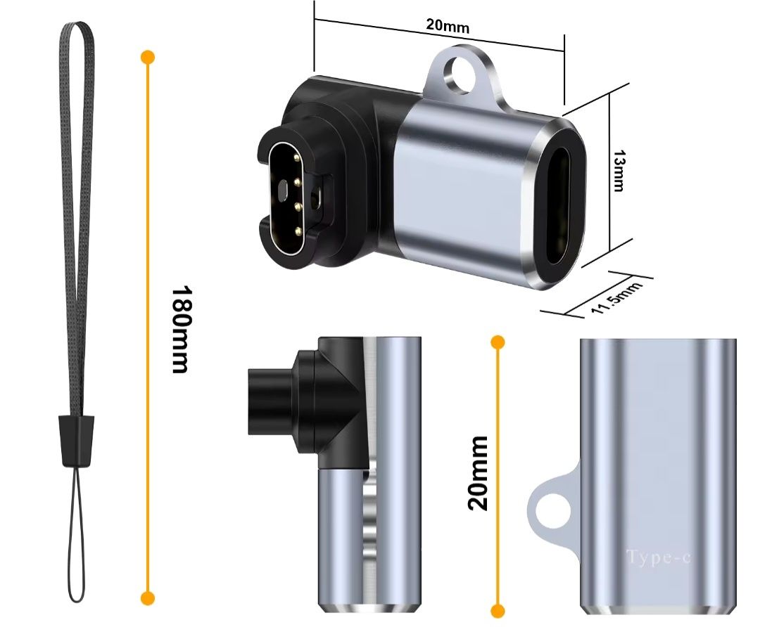 Adapter przejściówka USB TYP-C  do Garmin + zaślepka gniazda ladowania