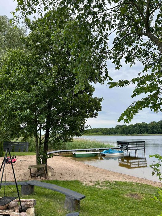 Domek Mazury Sauna Jezioro Prywatna Plaża Altana Grill Rowerek Łódka