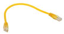 Patchcord UTP 0,25 m kat. 5e żółty