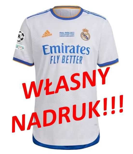 Koszulka piłkarska Real Madryt 2021/22 Finał UCL 2022 S, M, L, XL, XXL