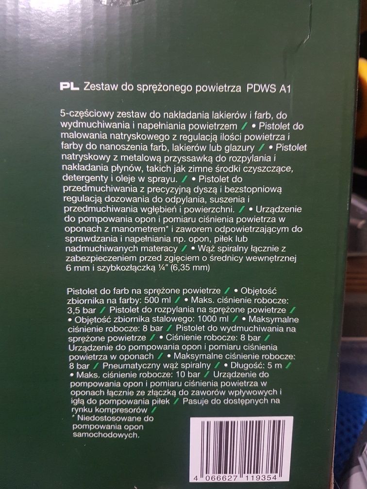 NOWY NA GWARANCJI Parkside PDWS A1 do spreżonego powietrza