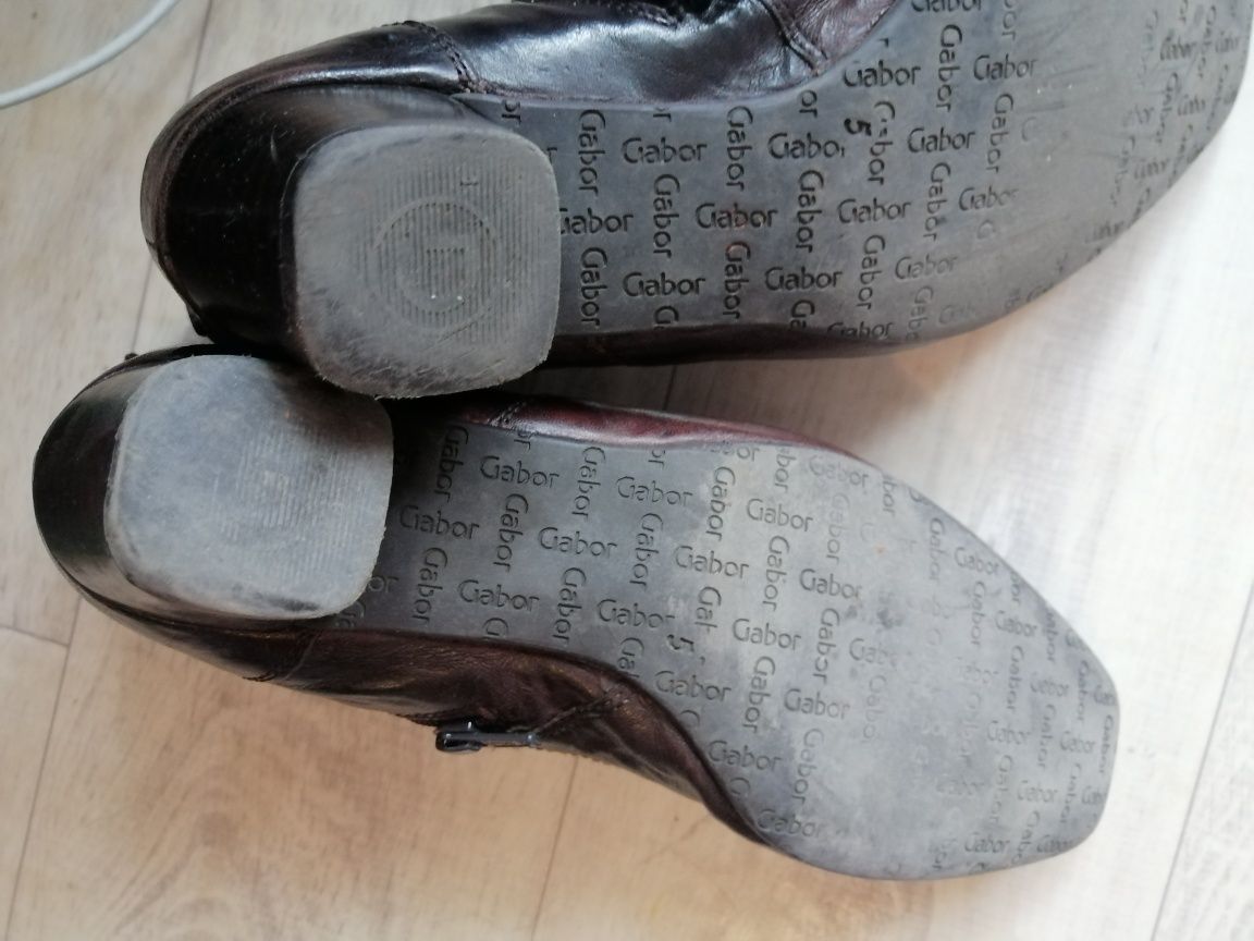 Botki damskie GABOR (skórzane) rozm 39