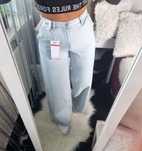 Spodnie damskie jeansy wide leg z wysokim stanem S/36