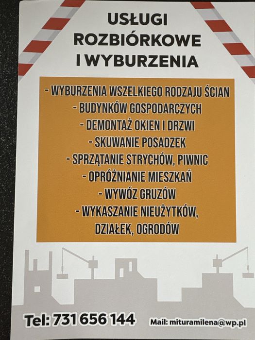 Uslugi Rozbiórkowe i wyburzenia