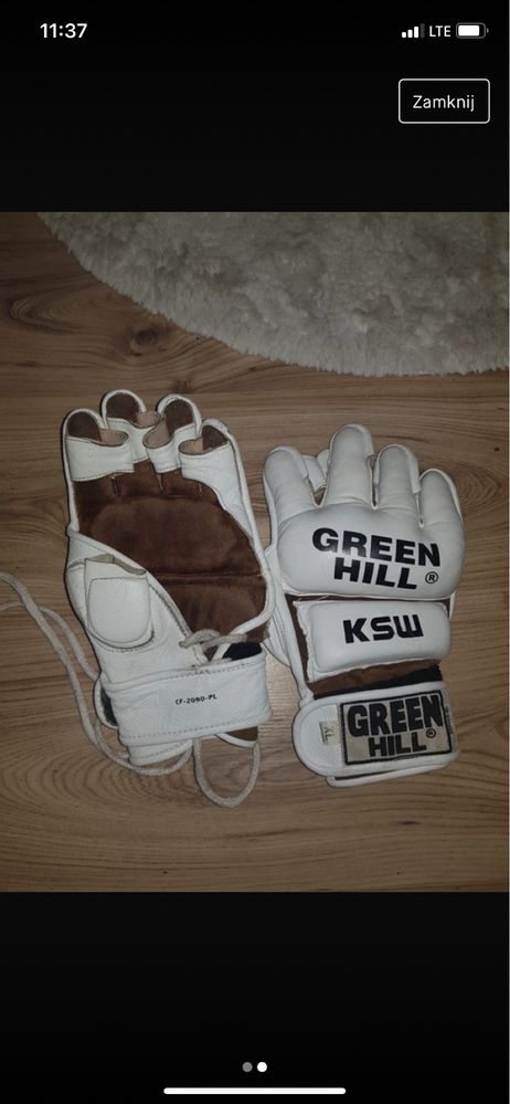 Rekawice do mma ksw XL Green Hill