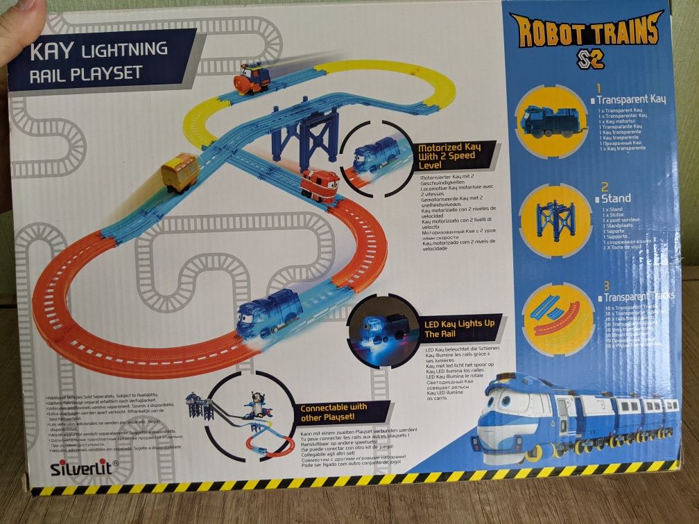 Железная дорога Кея Robot trains Silverlit, дорога с подсветкой