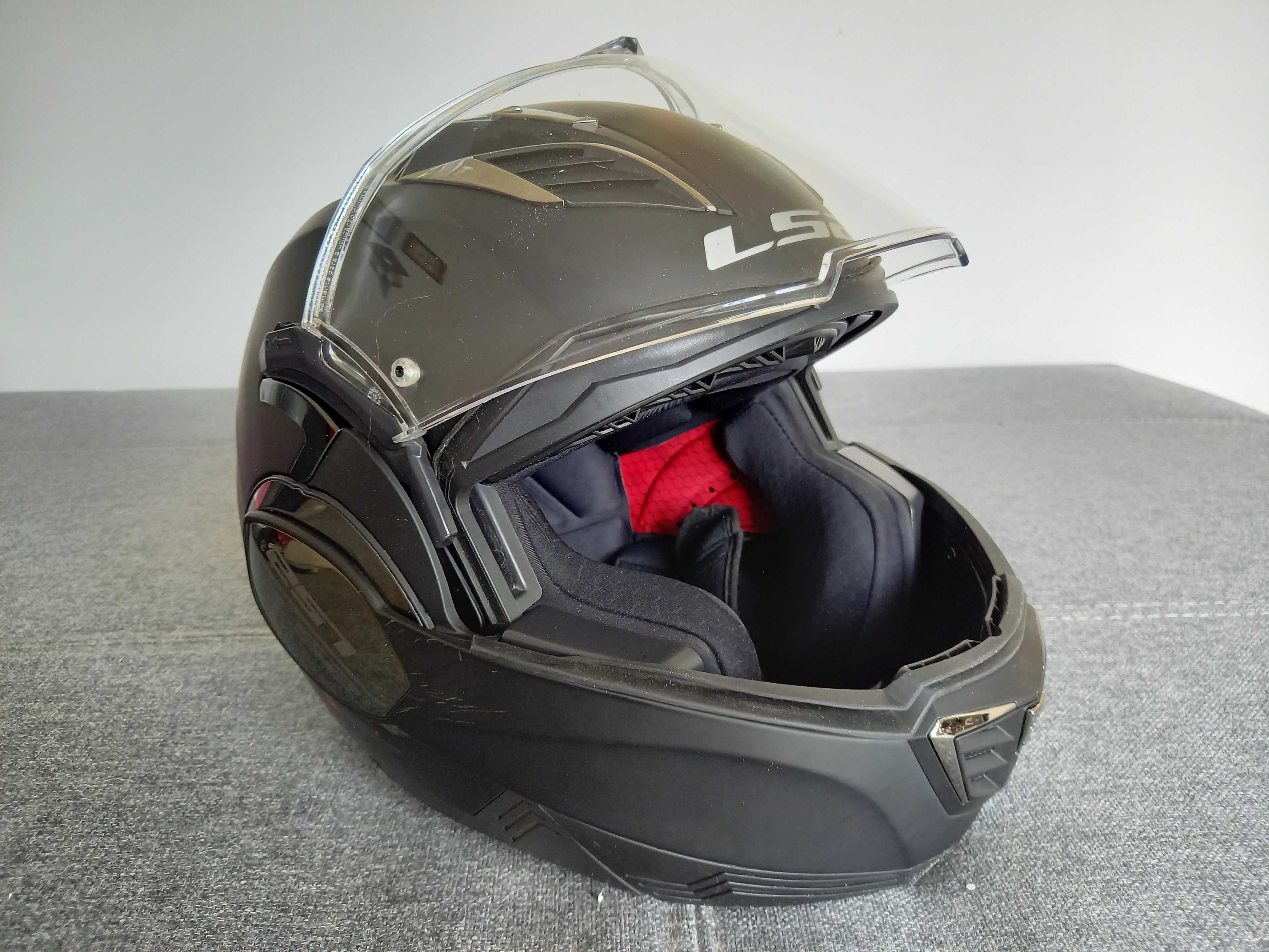 Kask motocyklowy z uchylaną szczęką LS2 FF900 VALIANT II MATT BLACK XL