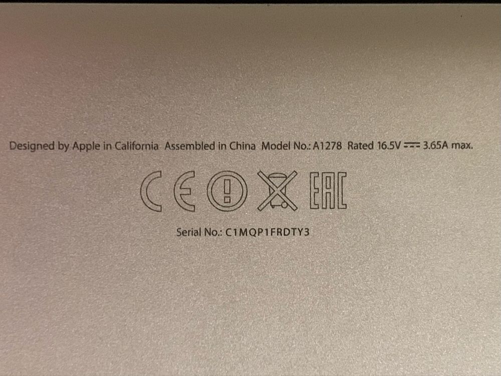 Macbook Pro A1278