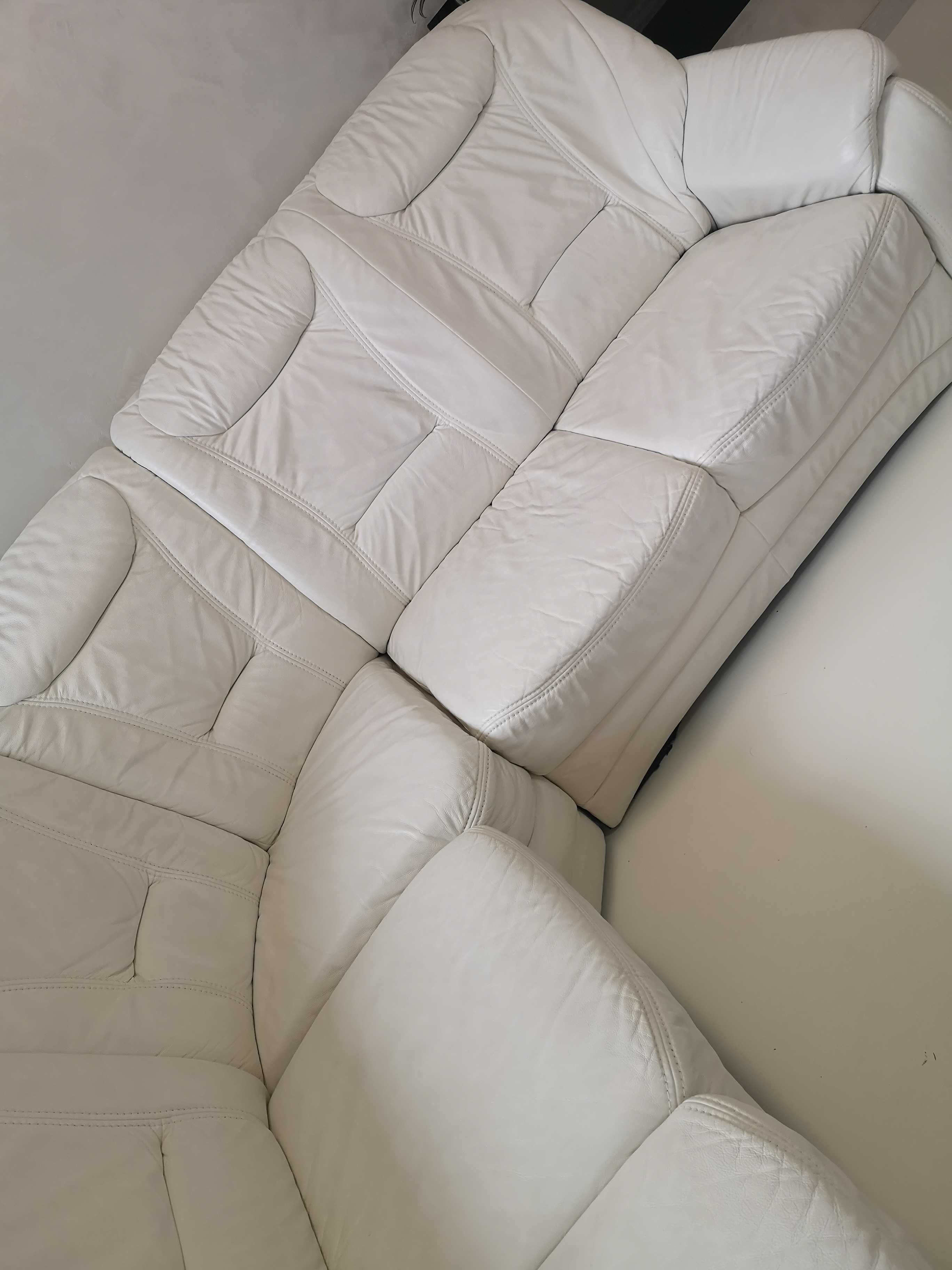 Sofa skórzana ecru