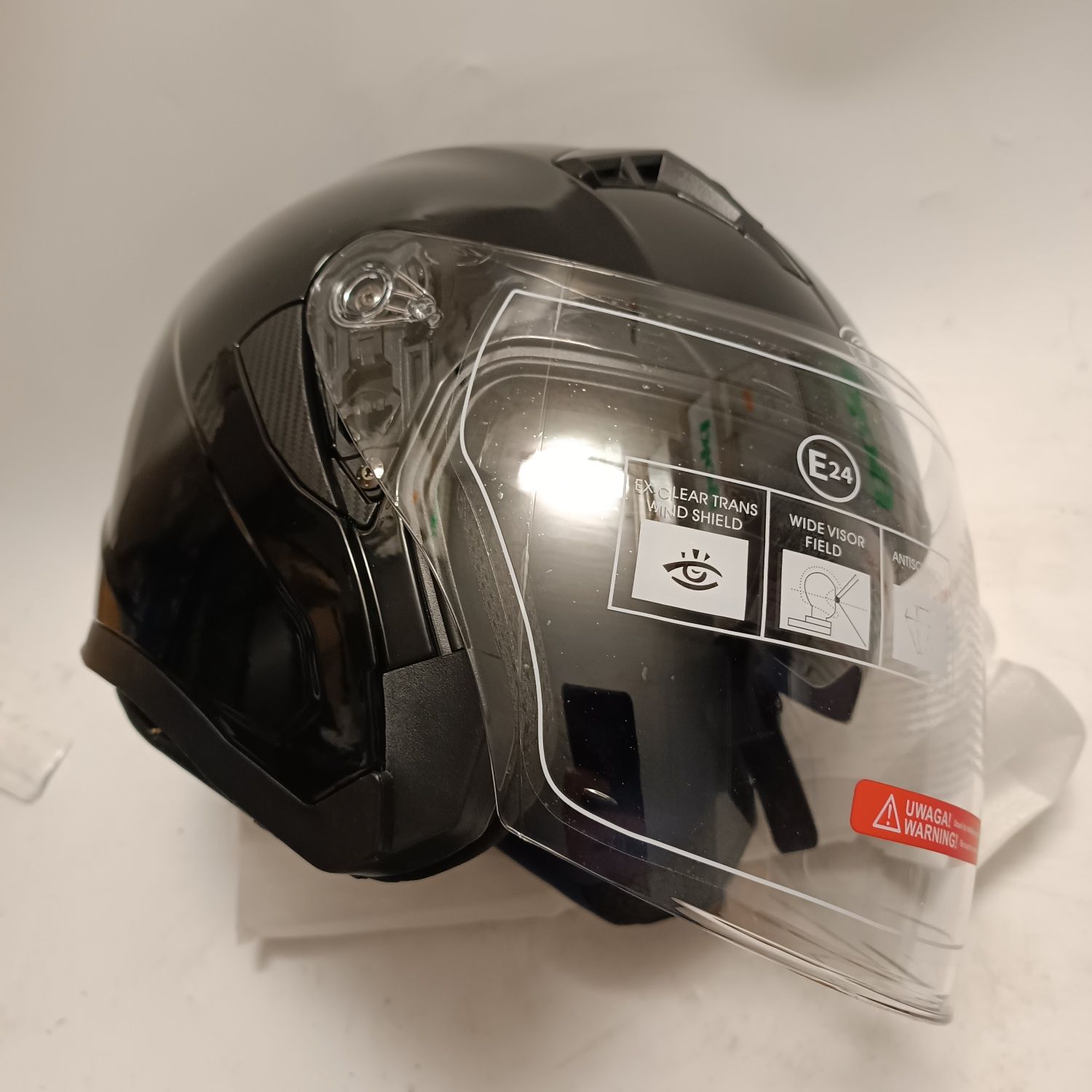 Kask Otwarty Jet Blenda Chopper Cruiser Skuter Komfortowy CE Czarny