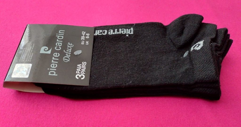PIERRE CARDIN Stopki/Skarpetki męskie 3-pak, rozmiar 39-42, czarne