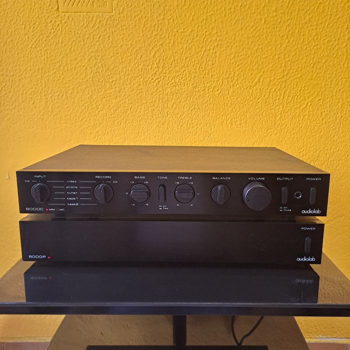 Audiolab 8000c e 8000p preamplificador e amplificador