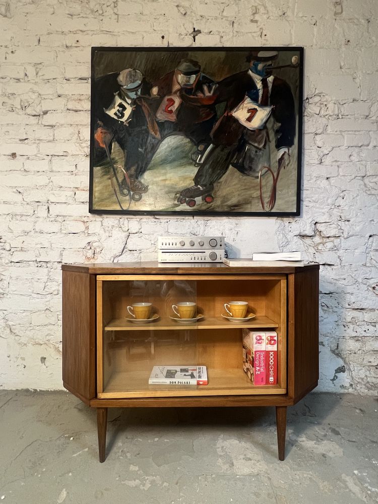 Barek biblioteczka witryna stolik pod tv w jednym prl vintage retro