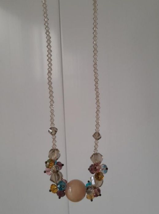 винтаж колье ожерелье стекло