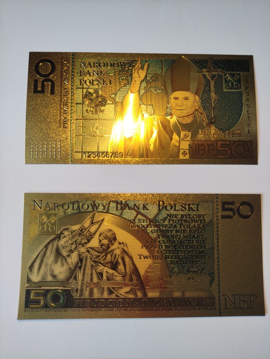 Banknot kolekcjonerski 50 zł Jan Paweł II KOPIA