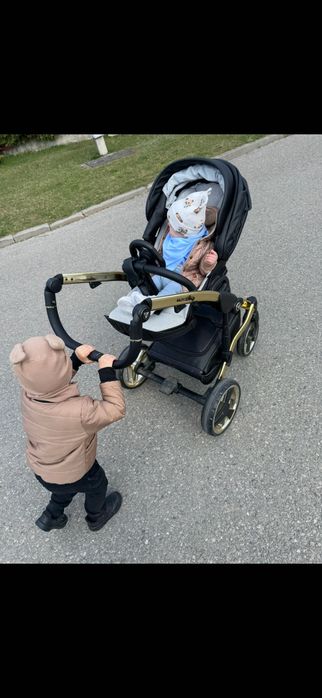 Junama Diamond S Line Wózek dziecięcy 3w1  czarno złoty