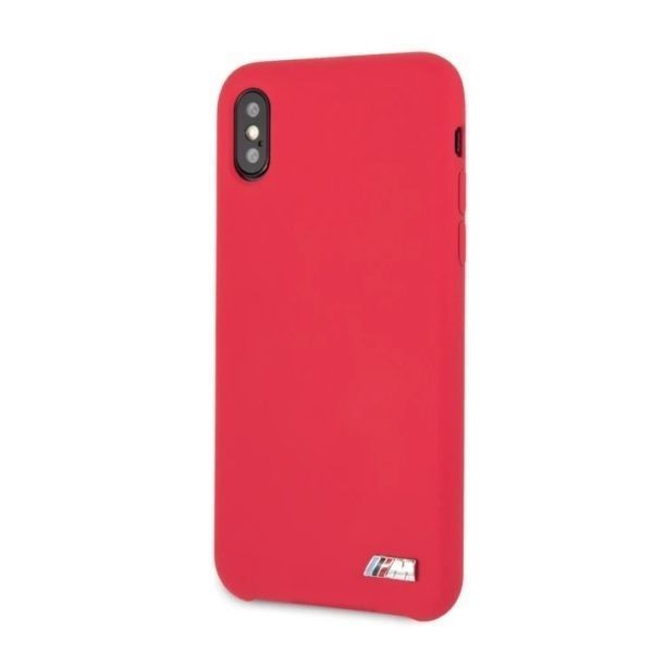 Etui Silicone BMW do iPhone X/Xs - Czerwony z Logo M