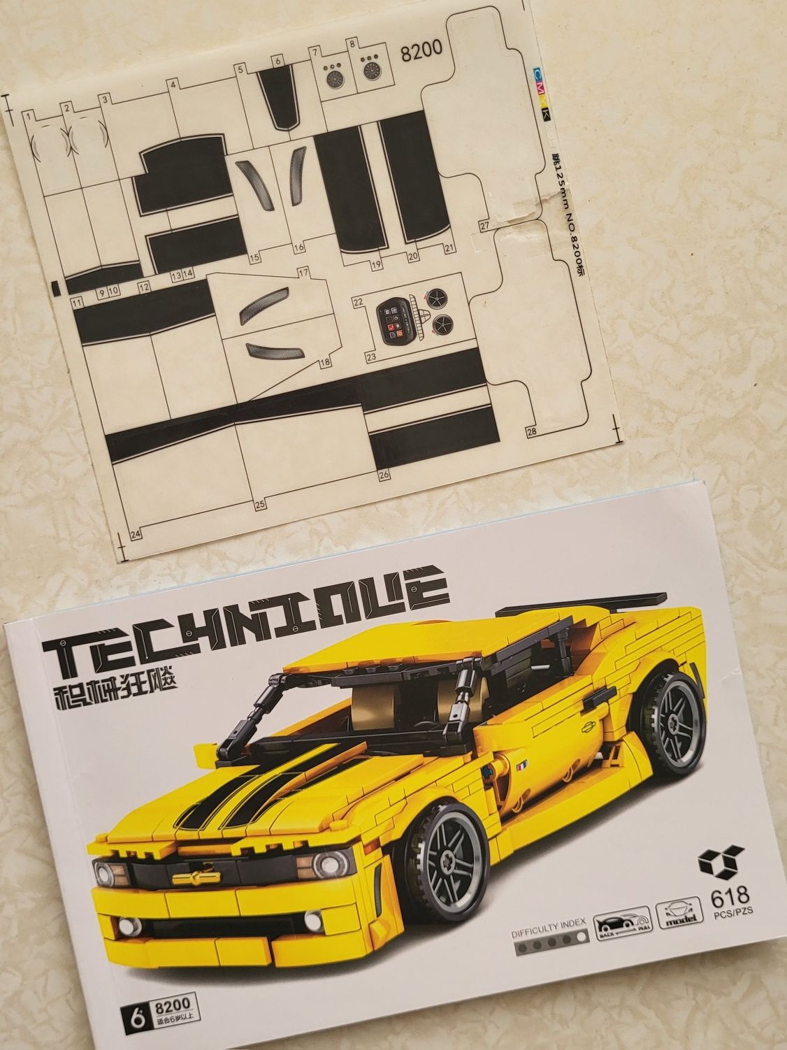 Lego Technic Chevrolet Camaro аналог Шевроле Камаро