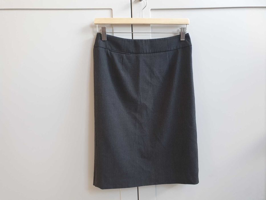 Klasyczna szara grafitowa spódnica ołówkowa Calvin Klein 36