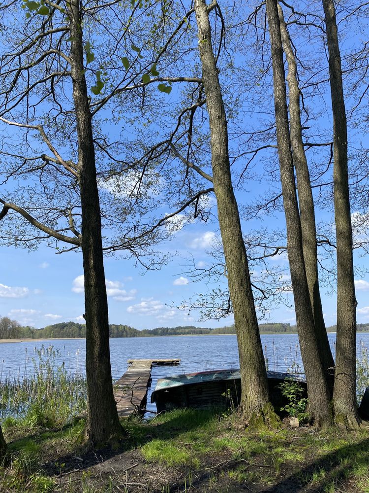 Dom z bala 8-10 osób na Mazurach, jezioro, kominek, Boże Ciało