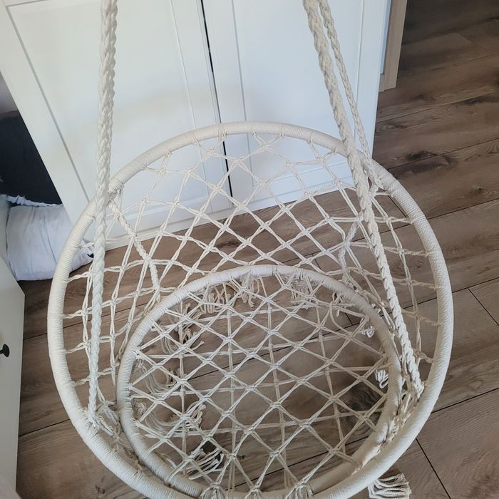 Huśtawka ogrodowa boho beżowa na prezent