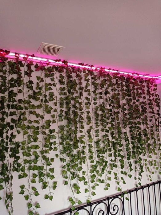 Sztuczny Bluszcz x24 Sztuki Na Balkon Girlanda Sztuczne Liście 50 M