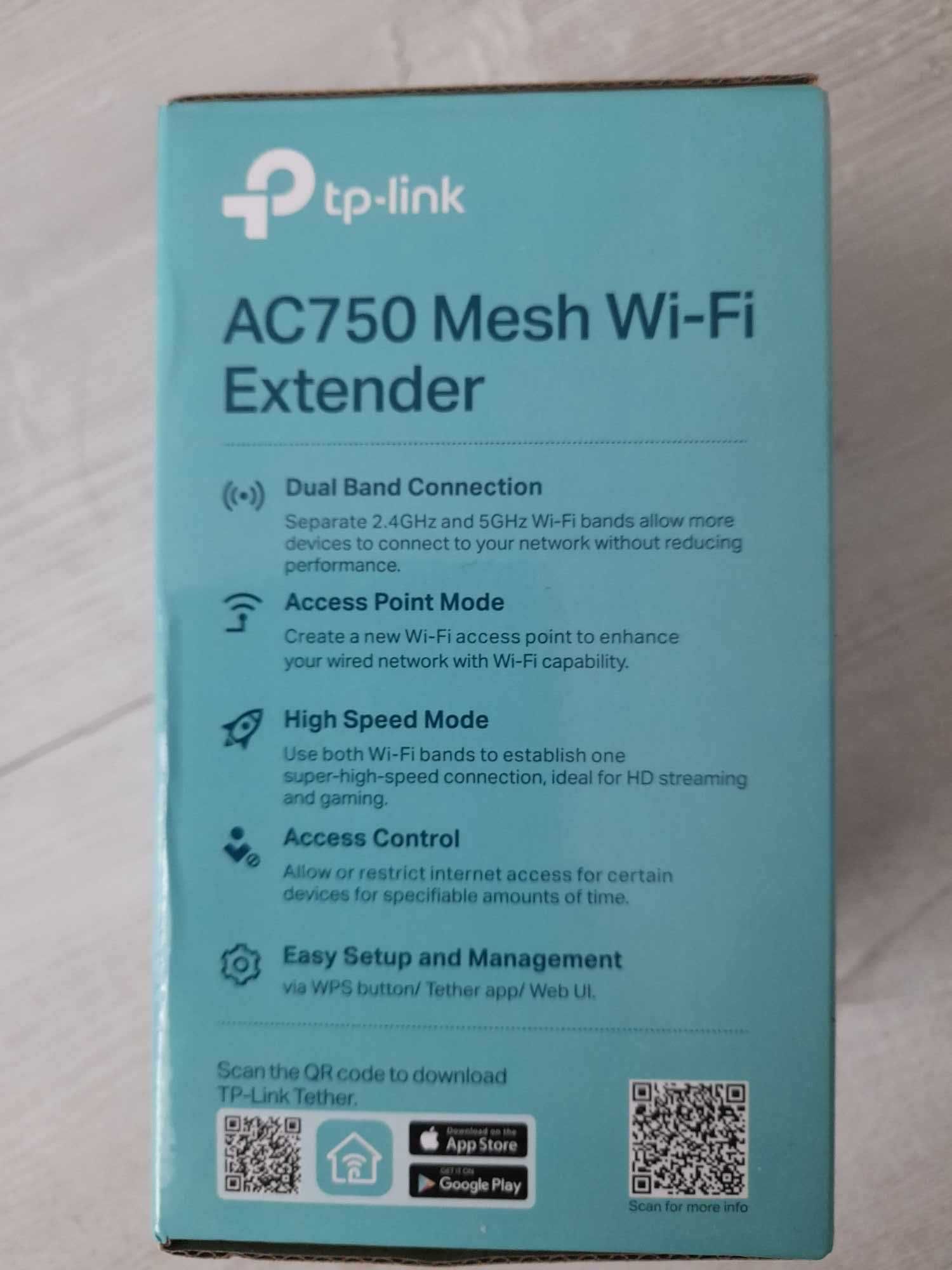 Uniwersalny wzmacniacz sieci bezprzewodowej wifi, AC750