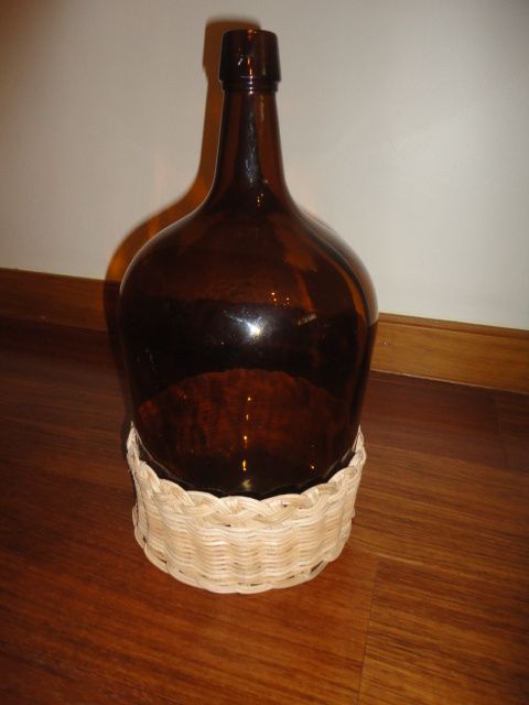 Garrafão Decorativo Base Cestaria Medula Junco