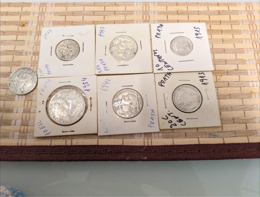Moedas de prata por cinquenta euros