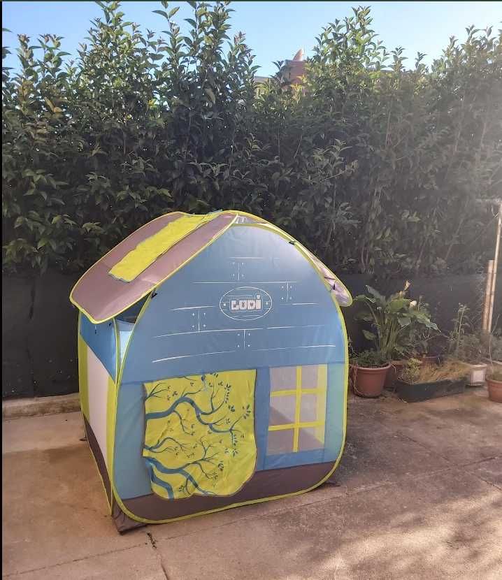 Tenda infantil Cabana de tecido multicolorido