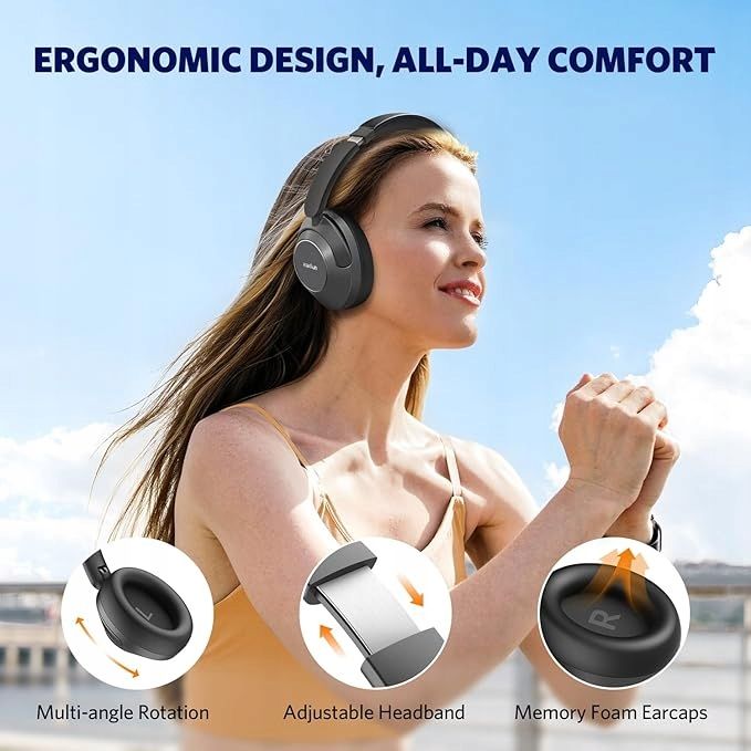 Słuchawki bezprzewodowe Nauszne bluetooth z mikrofonem earfun Wavepro