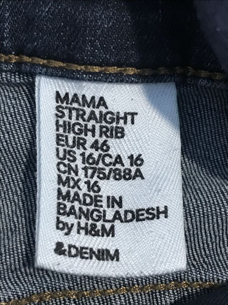 H&M Mama 46 3XL ciążowe grabatowe spodnie jeansy dżinsy