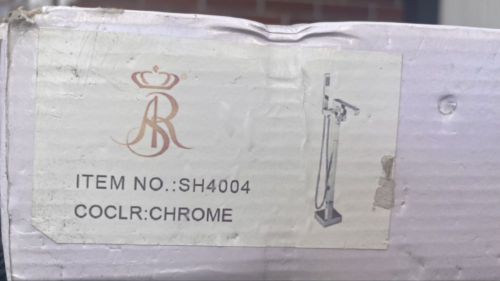 Bateria wannowa wolnostojąca chrom