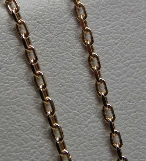 Złoty łańcuszek ankier 60 cm. 1 mm.