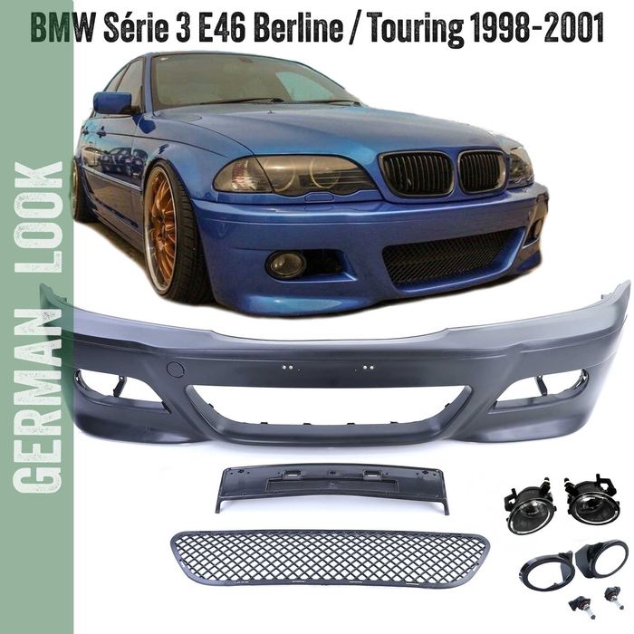 Para-choques para BMW Série 3 E46 M3 + Faróis de nevoeiro brancos
