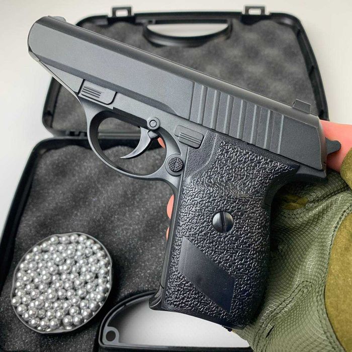 Металевий пістолет ПМ дитячий Макаров на пульках 6мм іграшковий