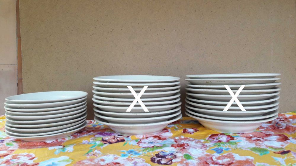 Тарілки столові радянські Тарелки столовые советские с клеймом Общепит