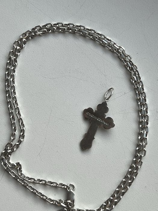 Серебренную цепочка с крестиком 925 17г 65см