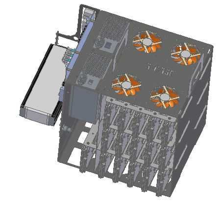 Gamingowa obudowa serwerowa - 32 dyski HDD, 2 dyski SSD , 2 x PSU