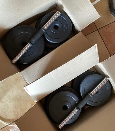 Гантелі розбірні комплект 2х16 гантели  разборные зєднювач для штанги